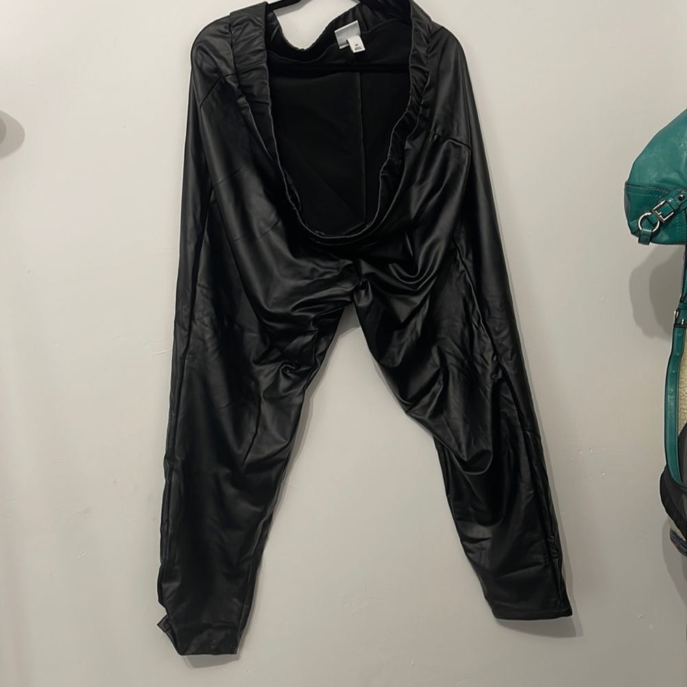 Plus size leather leggings- Ava and Viv